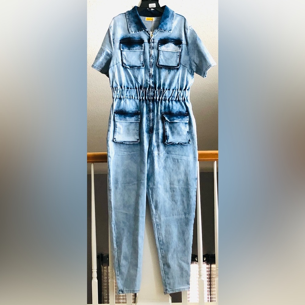 Light Blue Utility Jumpsuit by: Highlight - Picture 9 of 9